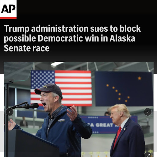 Trump admin sues to block Alaska results
